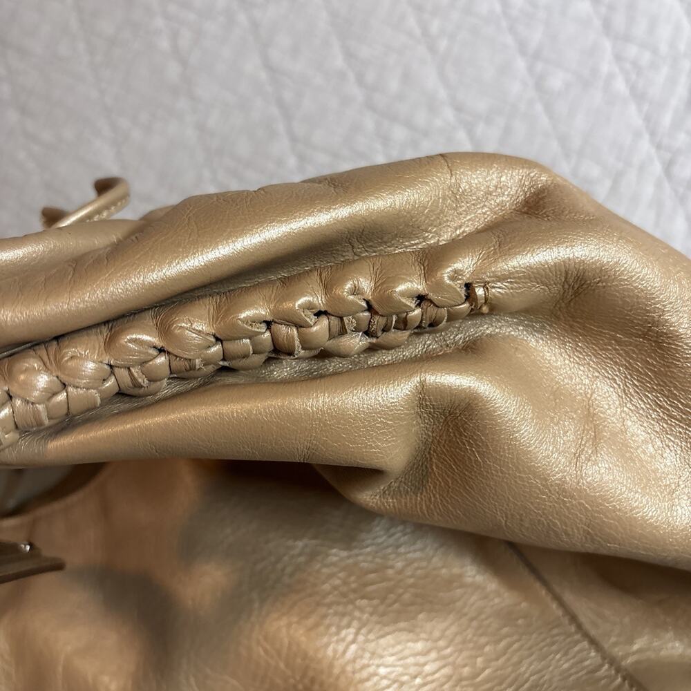 Paolo Masi large caramel leather hobo shoulder bag leather tassels Made in Italy - Picture 15 of 15